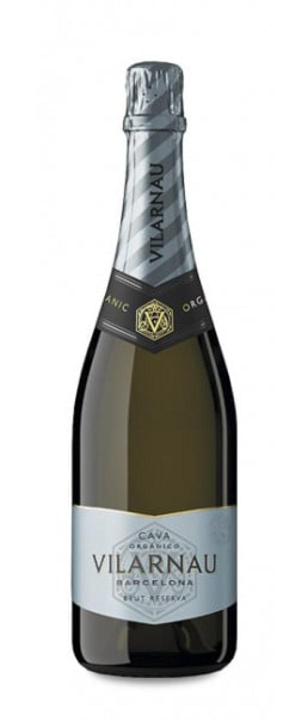 Eine Flasche „Vilarnau Brut Reserva“ Cava aus Barcelona.