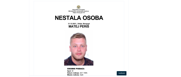 Mysteriöses Verschwinden eines jungen Kroaten in Belgrad