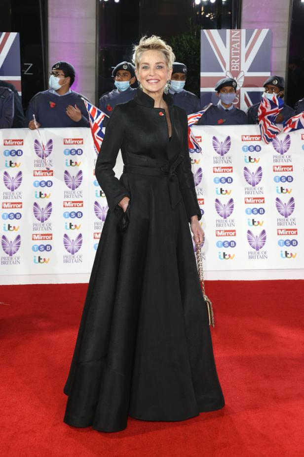 Sharon Stone auf dem roten Teppich bei der „Pride of Britain“-Veranstaltung.