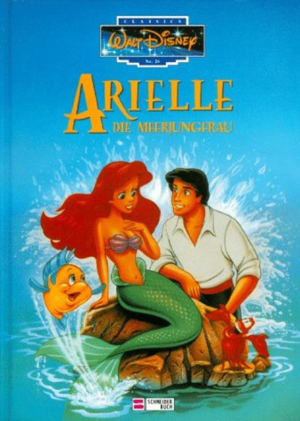 Das Cover des Buches „Arielle, die Meerjungfrau“ mit Arielle, Prinz Erik, Fabius und Sebastian.