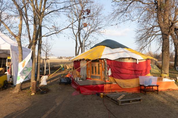 Lokalaugenschein im Lobau-Camp: „Ein Sinnbild für alles, was schiefläuft“