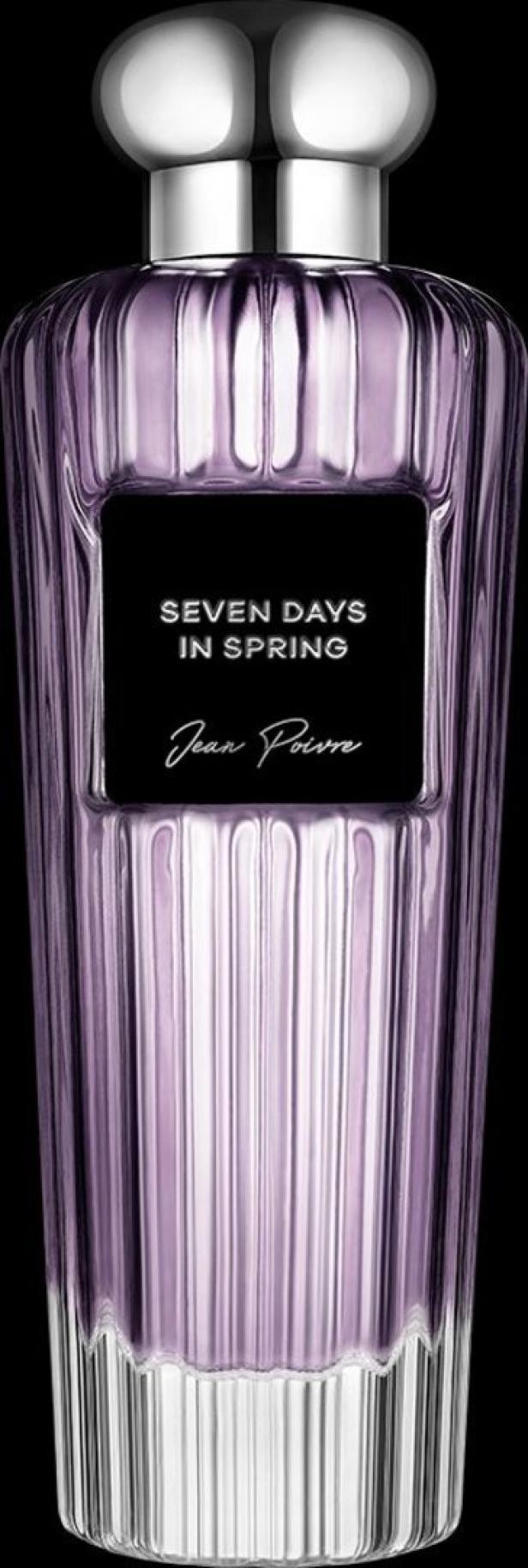 Ein Flakon des Parfüms „Seven Days in Spring“ von Jean Poivre.