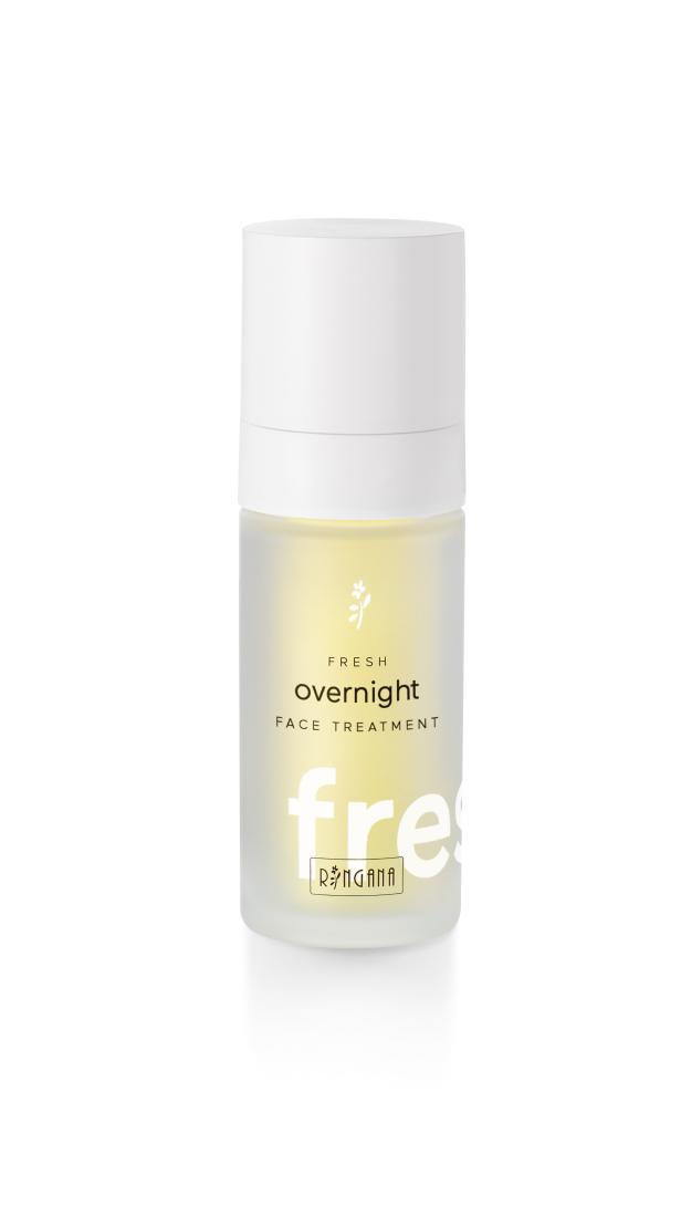 Ein Fläschchen „Fresh Overnight Face Treatment“ von Ringana.