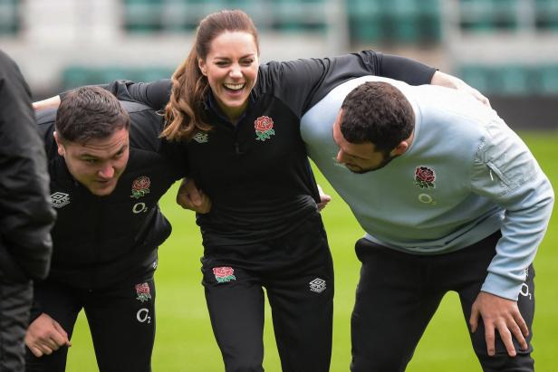 Ganz schön sportlich: Herzogin Kate zeigt sich beim Rugby-Training