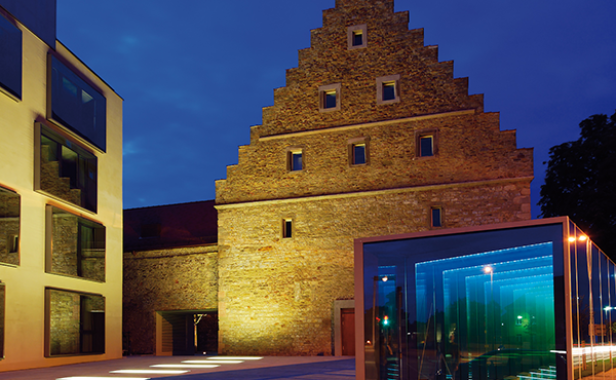 Blick auf den historischen Ebracher Hof in Schweinfurt