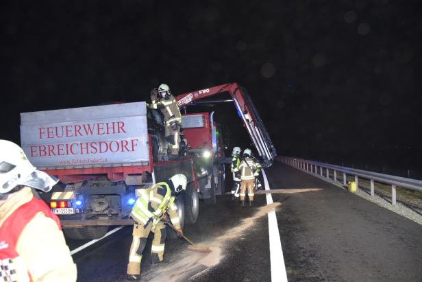 Niederösterreich: Pkw schlitterte 200 Meter über die Autobahn