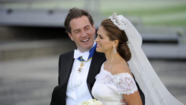 Prinzessin Madeleine von Schweden und Christopher O'Neill an ihrem Hochzeitstag.