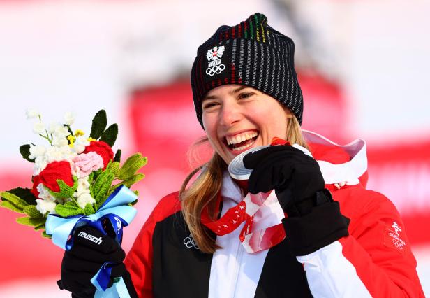 Victory Ceremony - Alpine Skiing - Women's Slalom