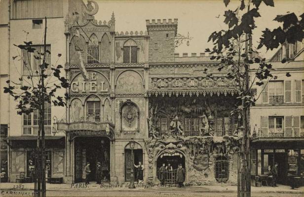 Das „Le Ciel“ und das „L’Enfer“ am Boulevard de Clichy in Paris um 1900.
