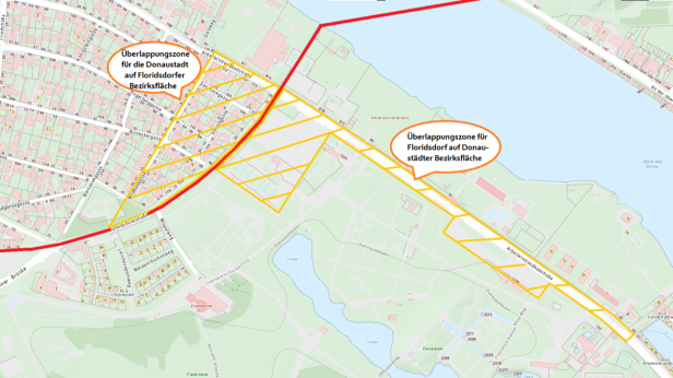 Parkpickerl: Überlappungszone im Bereich des Donauturms