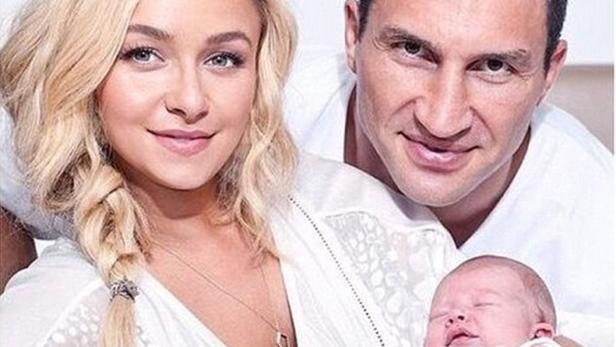 Hayden Panettiere und Wladimir Klitschko mit ihrem Baby.