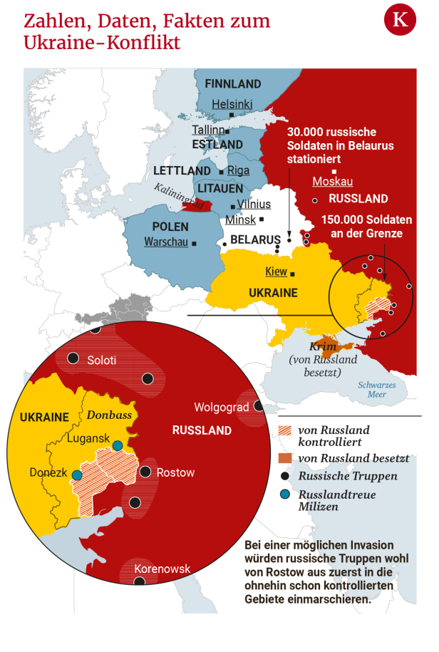 Was passiert, wenn Russland in der Ukraine einmarschiert?