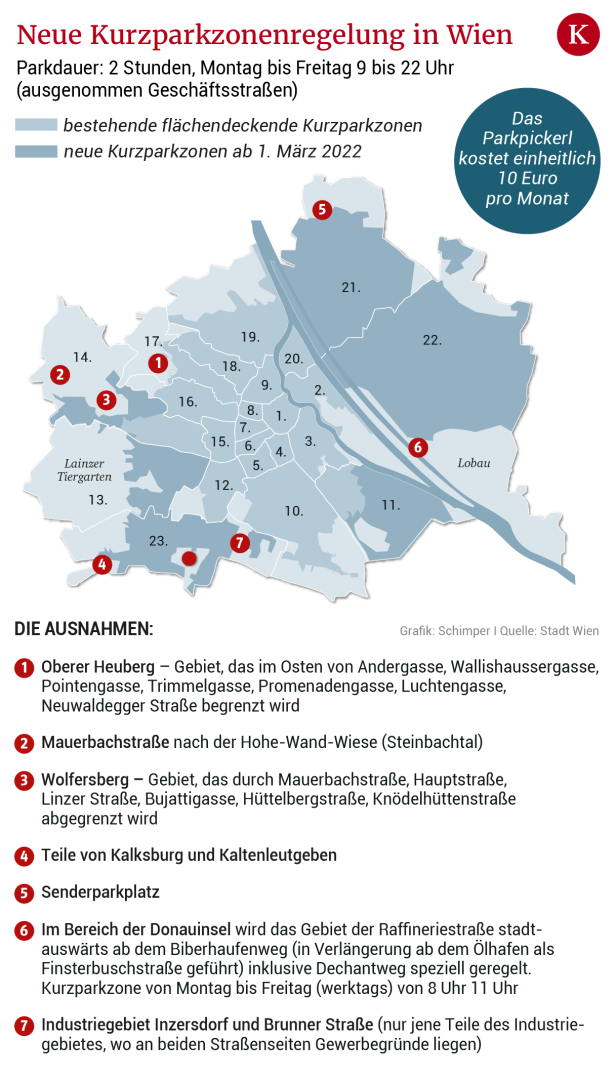 Parkpickerl gilt nun in ganz Wien: So lief der Morgen an Tag eins