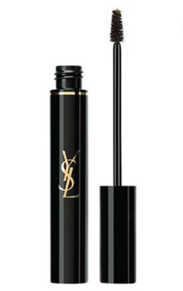 Eine geöffnete, schwarze Mascara von Yves Saint Laurent.