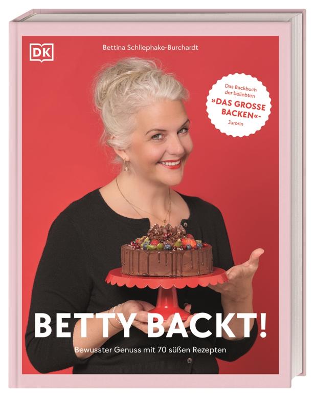 Das Cover des Kochbuchs „Betty backt!“ mit Bettina Schliephake-Burchardt.