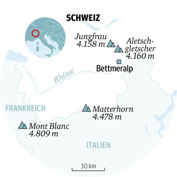Skiurlaub in der Schweiz: Vorne Gletscher, hinten Matterhorn