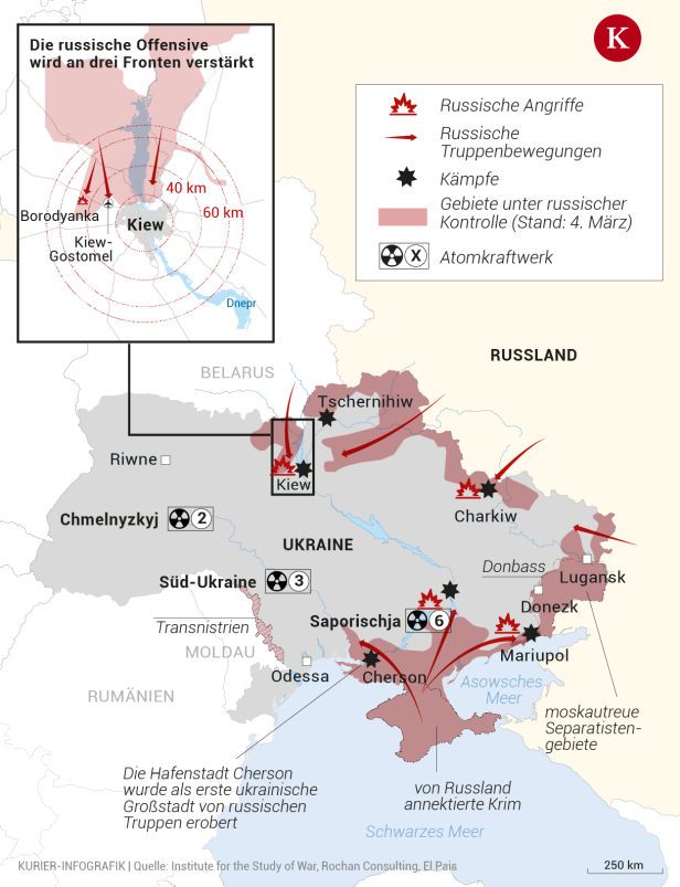 Kernkraftwerke in der Ukraine - Was, wenn sie getroffen werden?