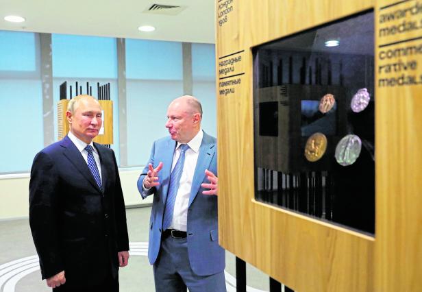 Russian President Vladimir Putin visits the Russian International Olympic University in Sochi	