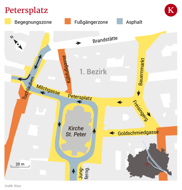 "Öko-Grätzel“ bei Peterskirche: Am Anfang war die Großbaustelle