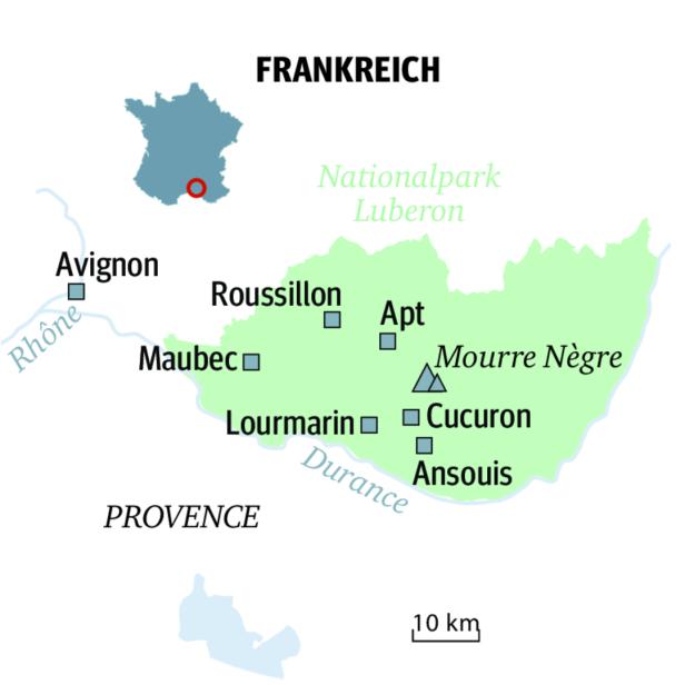 Radtour im französischen Luberon: Um die Bergkette