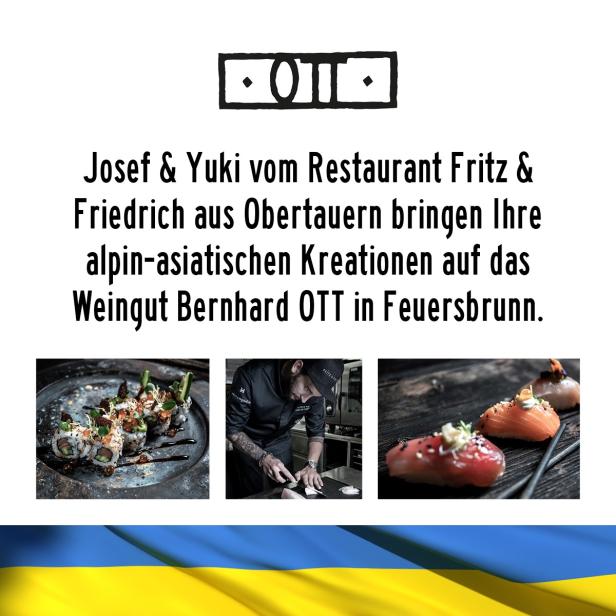 Sushi-Kreationen von Josef & Yuki im Weingut Bernhard Ott in Feuersbrunn.