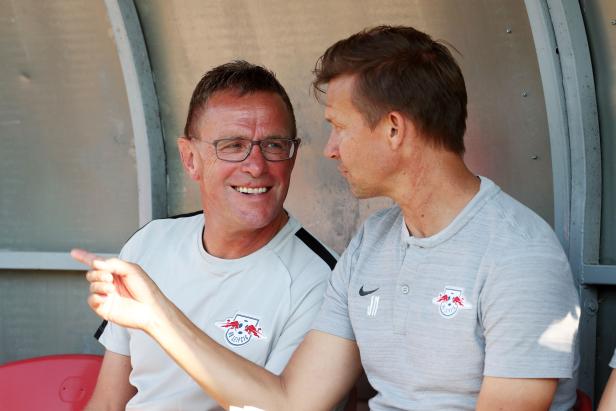 Fußball - Testspiel zwischen Meuselwitz und RB Leipzig.