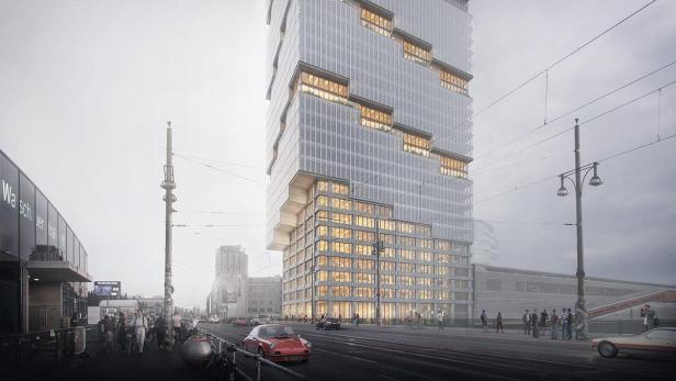 Das Edge East Side Gebäude an der Warschauer Straße in Berlin.