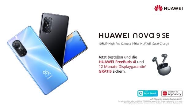 Liken, swipen & sharen mit dem neuen Huawei nova 9 SE