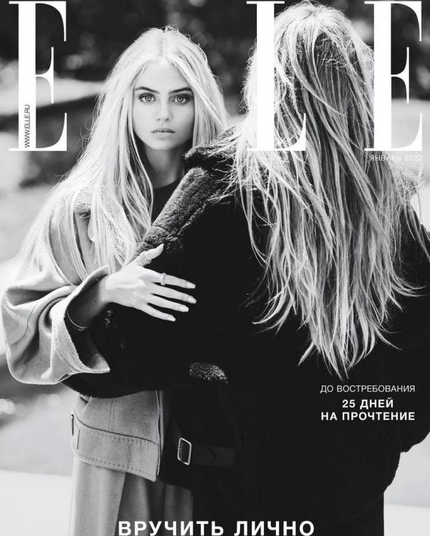 Das Cover der Zeitschrift „Elle“ zeigt zwei Frauen mit langen, blonden Haaren.