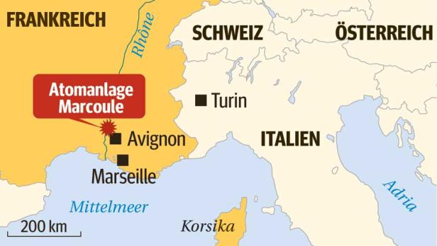 Atomanlage Marcoule im Rhônetal: Hier werden radioaktive Stoffe neu aufbereitet. Offenbar trat bei dem Unfall keine Strahlung aus. Explosion in französischer Atomanlage - Behörden entwarnen