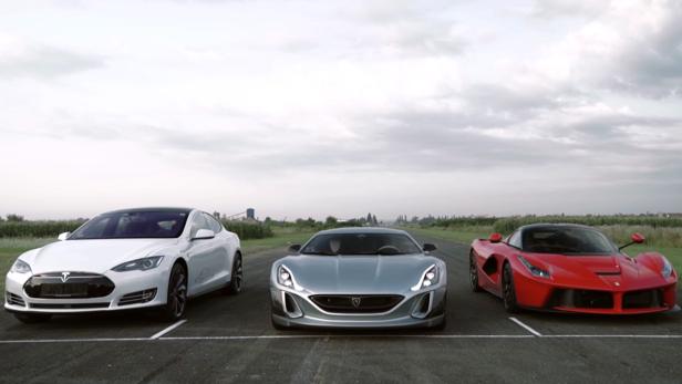 Ferrari gegen Tesla gegen Rimac Concept One