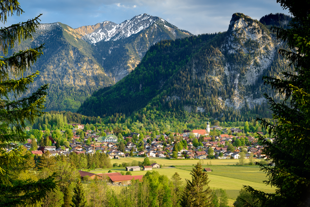 Oberammergau: Alpenlandschaft um Oberammergau.