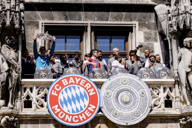 FC Bayern Munich celbrates winning the German Bundesliga championship