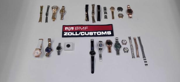 Männer schmuggelten Uhren im Wert von einer halben Million Euro