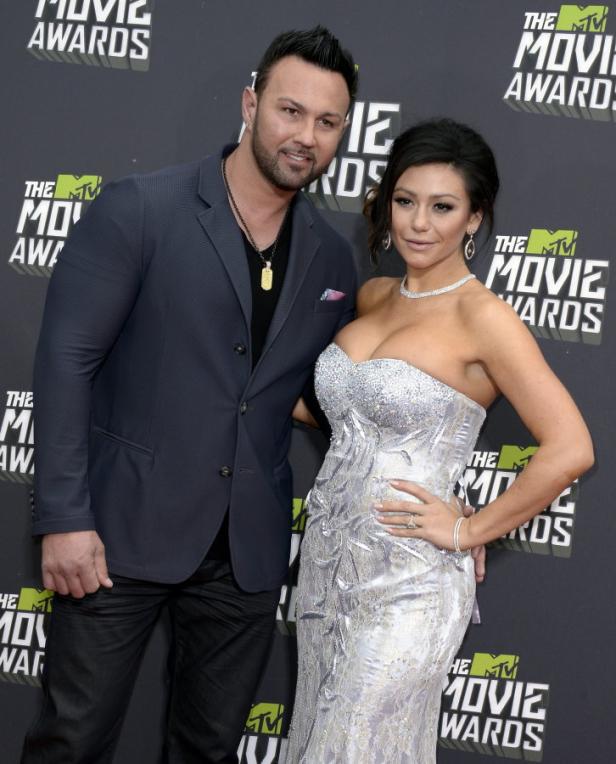 Jenni „JWoww“ Farley und Roger Mathews bei den MTV Movie Awards.