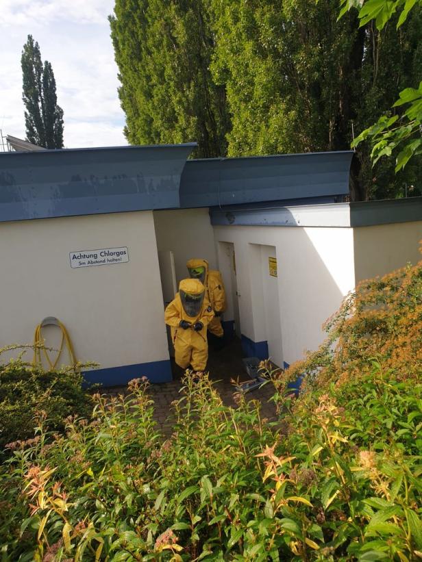 Feuerwehr rückte nach Chlorgasaustritt ins Mattersburger Freibad aus