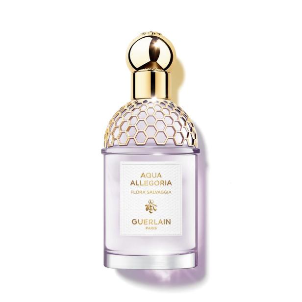 Eine Flasche „Aqua Allegoria Flora Salvaggia“ Parfüm von Guerlain.