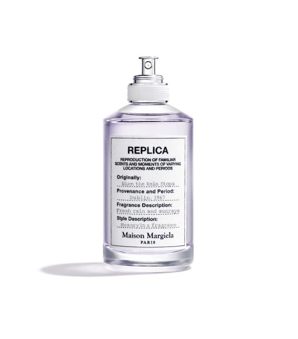 Ein Flakon des Parfüms „Replica - When the Rain Stops“ von Maison Margiela.