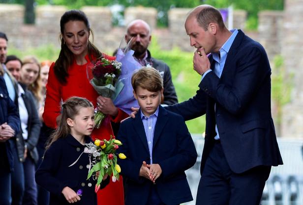 Britain's Prince William and Catherine, Duchess of Cambridge, attend Queen's Platinum Jubilee celebrations in Cardiff
