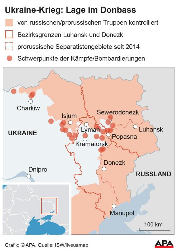 Ukraine-Krieg - Lage im Donbass