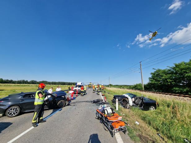 Kollision auf B50 bei Eisenstadt forderte drei Schwerverletzte