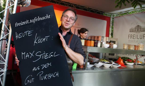 Max Stiegl vom Gut Purbach kocht bei der „Freizeit.Tafelnacht“.