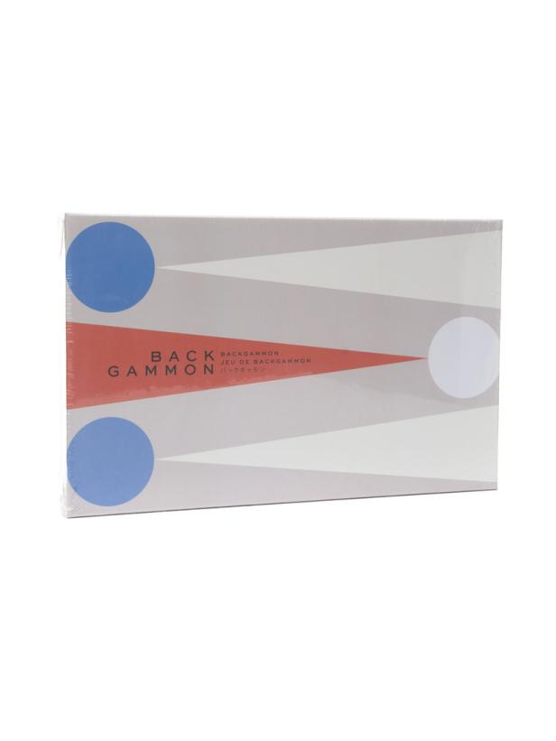 Eine verpackte Backgammon-Spielbox mit geometrischem Design.