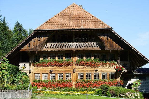 Bauernhaus mit Pegonien