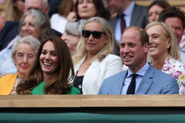 Prinz William und Prinzessin Kate besuchen ein Tennismatch in Wimbledon.