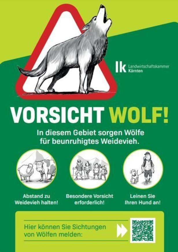 Vorsicht, Wolf! Warnung für Almbesucher in Kärnten