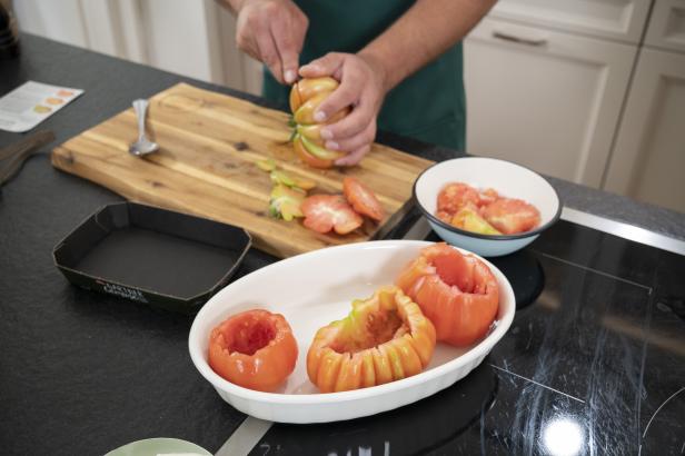 Gartenfrisch aus dem Kochsalon: Gebackene Ochsenherzparadeiser mit Couscous