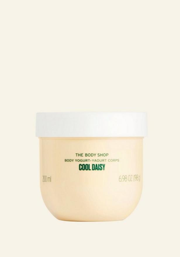 Ein Behälter „Cool Daisy“ Body Yogurt von The Body Shop.