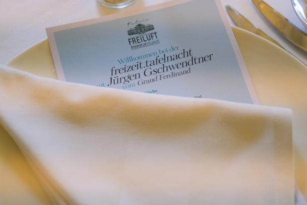 Ein Menü der „freizeit.tafelnacht“ mit Jürgen Gschwendtner im Palais Freiluft.