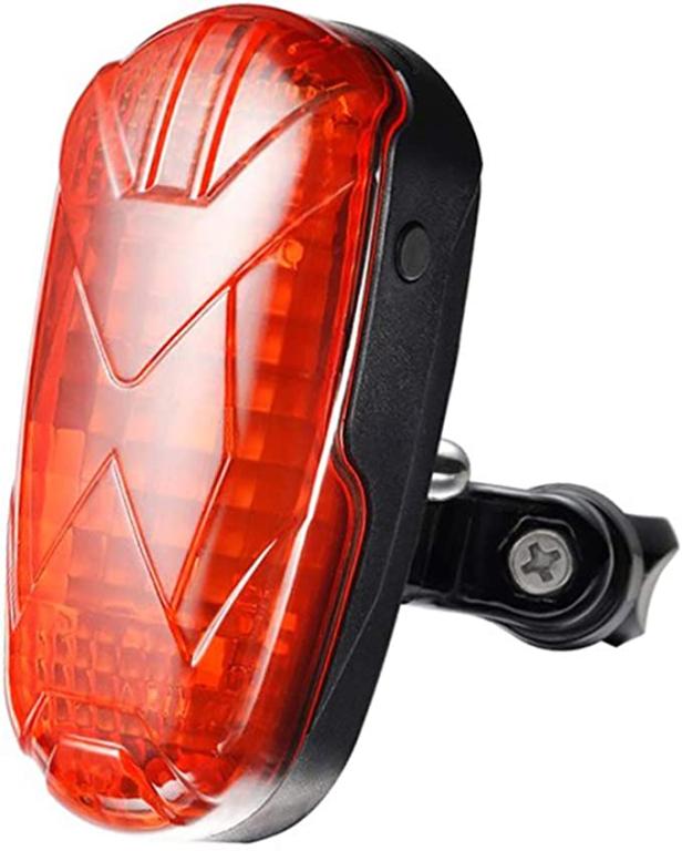 Ein rotes Rücklicht für ein Fahrrad.